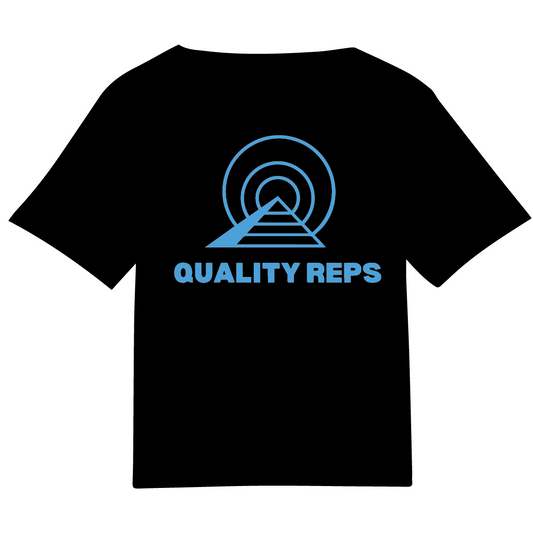 "BLACK N' BLUE" QUALITYREPS Heavyweight cotton 100% cotton tee