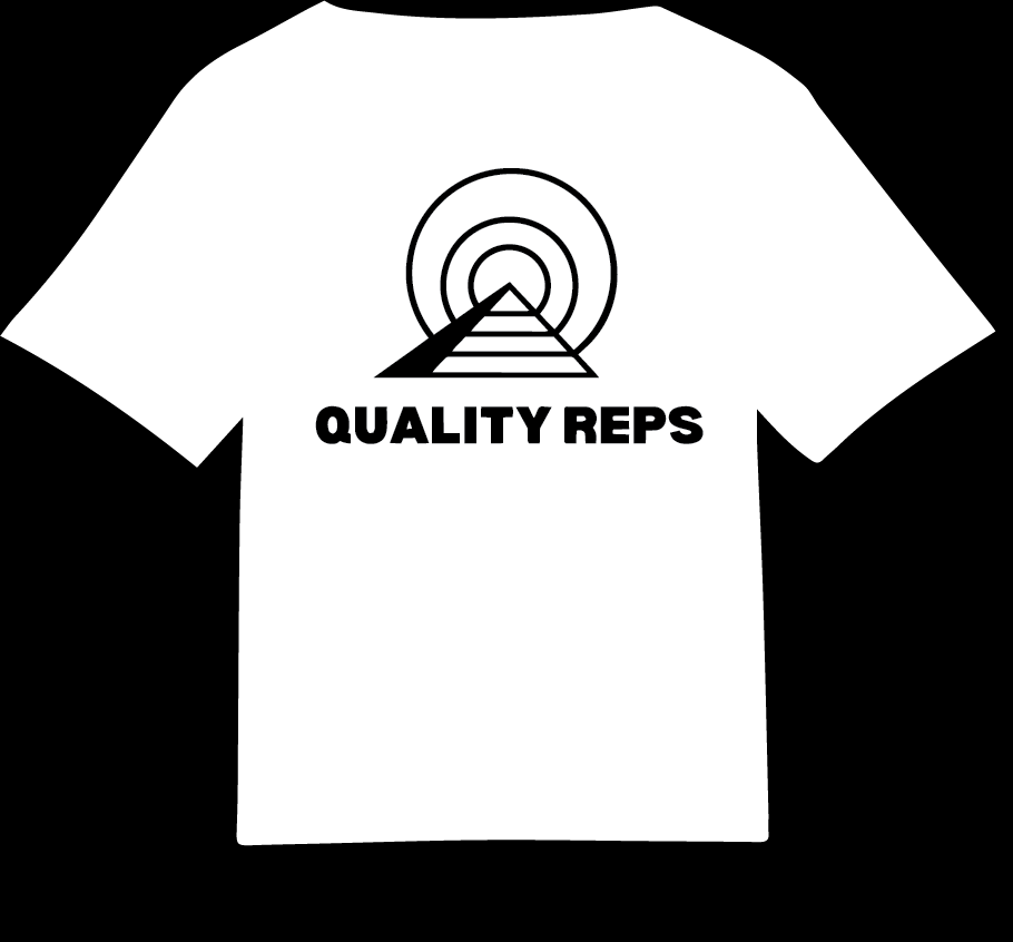 "CLEAR WHITE" QUALITYREPS Heavyweight cotton 100% cotton tee